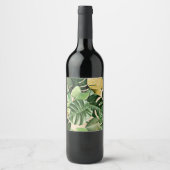 フローラ/ハワイアン/トロピカルリーフ ワインラベル (正面)