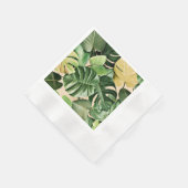 フローラ/ハワイアン/トロピカルリーフ 縁ありカクテルナプキン (角)