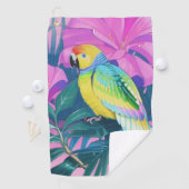 フローラ/ハワイアン/熱帯/オウム ゴルフタオル (インサイチュ)