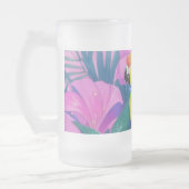 フローラ/ハワイアン/熱帯/オウム フロストグラスビールジョッキ (左)