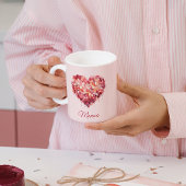 フローラ |ハート |バカスタムンタイン コーヒーマグカップ