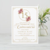 フローラ·バーグエレガントンディ&金ゴールド·キンセアニェラ 招待状 (スタンド正面)