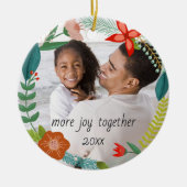 フローラ&パインリース | フルフォト | ホリデー セラミックオーナメント (正面)
