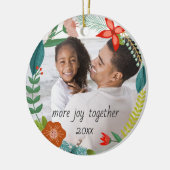 フローラ&パインリース | フルフォト | ホリデー セラミックオーナメント (左)