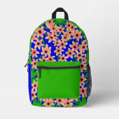 フローラ パターン（の模様が）ある プリントバックパック (正面)