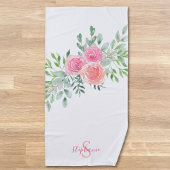 フローラ パーソナライズされた ビーチタオル