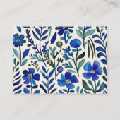 フローラ パーソナライズされた 名刺 (裏面)