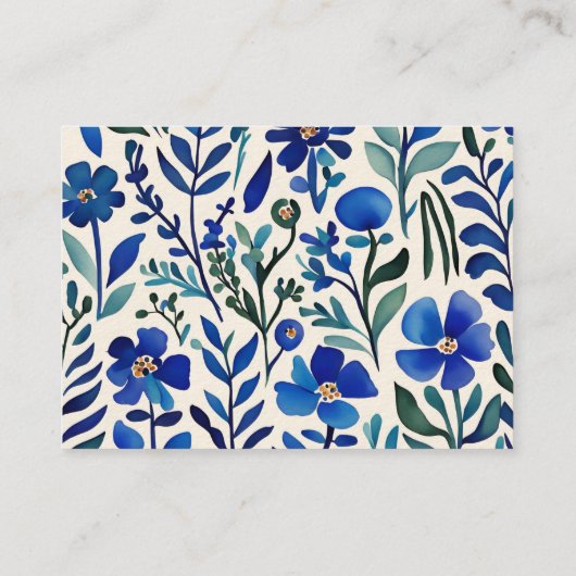 フローラ パーソナライズされた 名刺 (裏面)