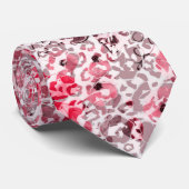 フローラ，ヒョウ赤と白，赤，白，斑点 ネクタイ (ロール)