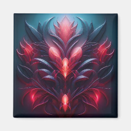 フローラ・ヒントを使用した赤と青の良好なフラクタル マグネット