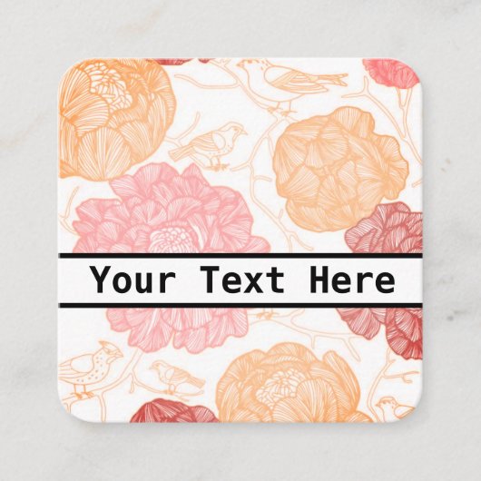 フローラ・ビジネス/プロファイル・カード スクエア名刺 (正面)