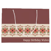 フローラ（ピンクと桃） ラージペーパーバッグ (裏面)