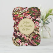 フローラ/ピンクと緑の色ありがとう 招待状 (スタンド正面)