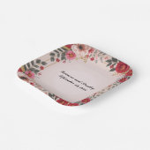 フローラ(ピンクウェディングシャワーバチェロレッテ) ペーパープレート (傾斜あり)