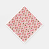 フローラ(ピンクブライダルシャワーバチェロレッテ) スタンダードランチョンナプキン (角)