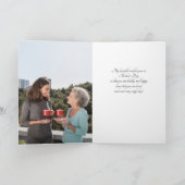 フローラ – ピンク写真の母の日のカード カード (内部)