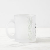 フローラ・ピンク・デリ結婚ゲートの父、花婿マグ フロストグラスマグカップ (左)