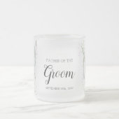 フローラ・ピンク・デリ結婚ゲートの父、花婿マグ フロストグラスマグカップ (中央)