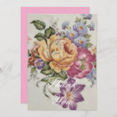 フローラ ファンシー サンキューカード (正面/裏面)