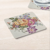フローラ ファンシー スクエアペーパーコースター (アングル)