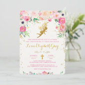 フローラ·フェアリー《キリスト教》洗礼式や命名式招待状 招待状 (スタンド正面)