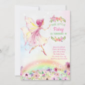 フローラ·フェアリー·バースデーパーティ招待状 招待状 (正面)