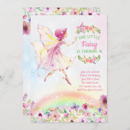 フローラ·フェアリー·バースデーパーティ招待状 招待状
