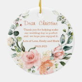 フローラ·フラワー·ガール·サンキュー セラミックオーナメント (裏面)