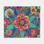 フローラ フリースブランケット (正面(横))