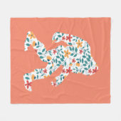 フローラ フリースブランケット (正面(横))