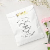 フローラ&ブランチハートハッピー結婚ティアーズ引用文 フェイバーバッグ (封をした状態)