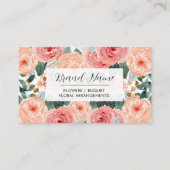 フローラ |プロフェッショナルフェミニンアイコンQRコード 名刺 (正面)