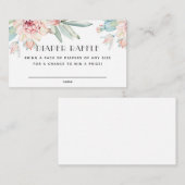 フローラ。ベビーシャワーオムツラッフルチケット エンクロージャーカード (正面/裏面)