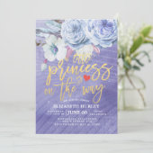 フローラ・ベビー・シャワー小さな王女が近づいている 招待状 (スタンド正面)