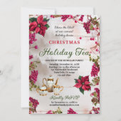 フローラ&ベリークリスマスホリデーティー招待状 招待状 (正面)