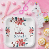 フローラ ペーパープレート (パーティー)