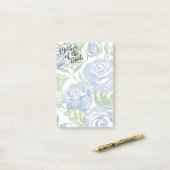 フローラ·マザー·オブ·ザ·ブライモダンド·スクリプト·ブルーバラ ポストイット (デスク上)