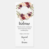 フローラ・マルサ結婚ラのウェルカム・ドア・ハンガー ドアノブサイン (裏面)