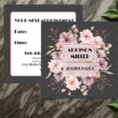 フローラ、モダン美しいサロンアポイントメントカード 予約カード