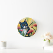 フローラ ラウンド壁時計 (ホーム)