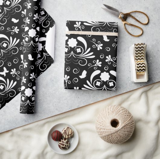 フローラ ラッピングペーパー (クラフト)