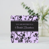 フローラ・ラベンダー・ブライダル・ルンチョン・招待状・カード 招待状 (スタンド正面)