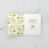 フローラ・リーフ、お客様のサンキューカード サンキューカード (内部)