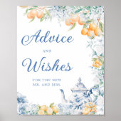 フローラ&レモンブライダルシャワーアドバイスとウィッシュ ポスター (正面)