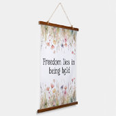 フローラ、ロマンチックな水色の花やる気を起こさせる、 吊り下げ型タペストリー (傾斜あり)