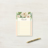 フローラ·ヴィンテージ·マグパーソナライズされたノリア·トゥ·ド·リスト ポストイット (デスク上)