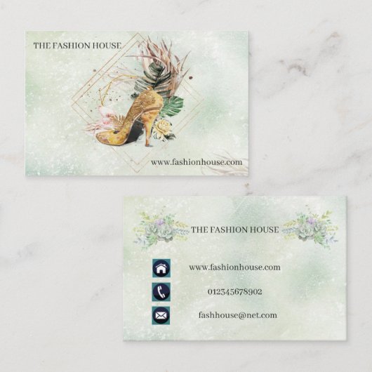 フローラ – 両面名刺 名刺 (正面/裏面)