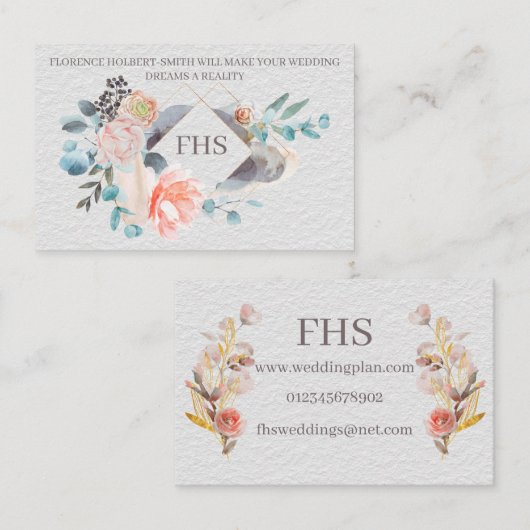 フローラ – 両面名刺 名刺 (正面/裏面)