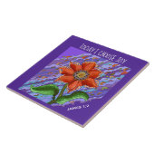 フローラ(今日は喜びを選ぶ)ヤコブ1:2 タイル (側面)