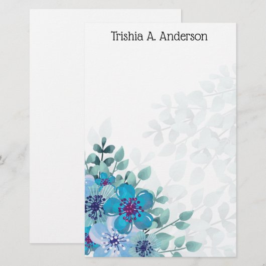 フローラ 便箋 (正面/裏面)